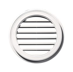 Builders Edge 22 in. W X 22 in. L Wood Grain White Plastic Wall Vent