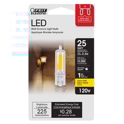 Feit T4 G9 LED Bulb Warm White 25 Watt Equivalence 1 pk