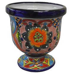 Avera Products Talavera 8.5 in. H X 5.5 in. W X 5.5 in. D Ceramic Talavera Planter Multicolored