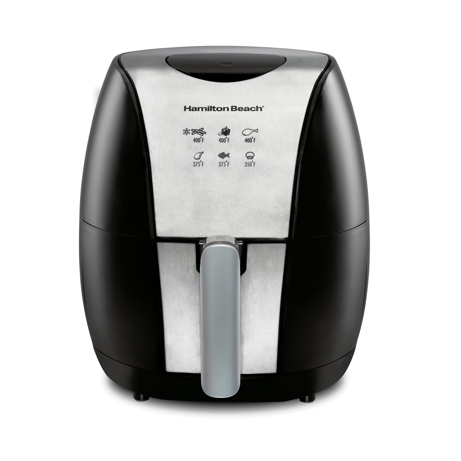 Photos - Fryer Hamilton Beach Black/Silver 3.4 qt Programmable Digital Air  35065 