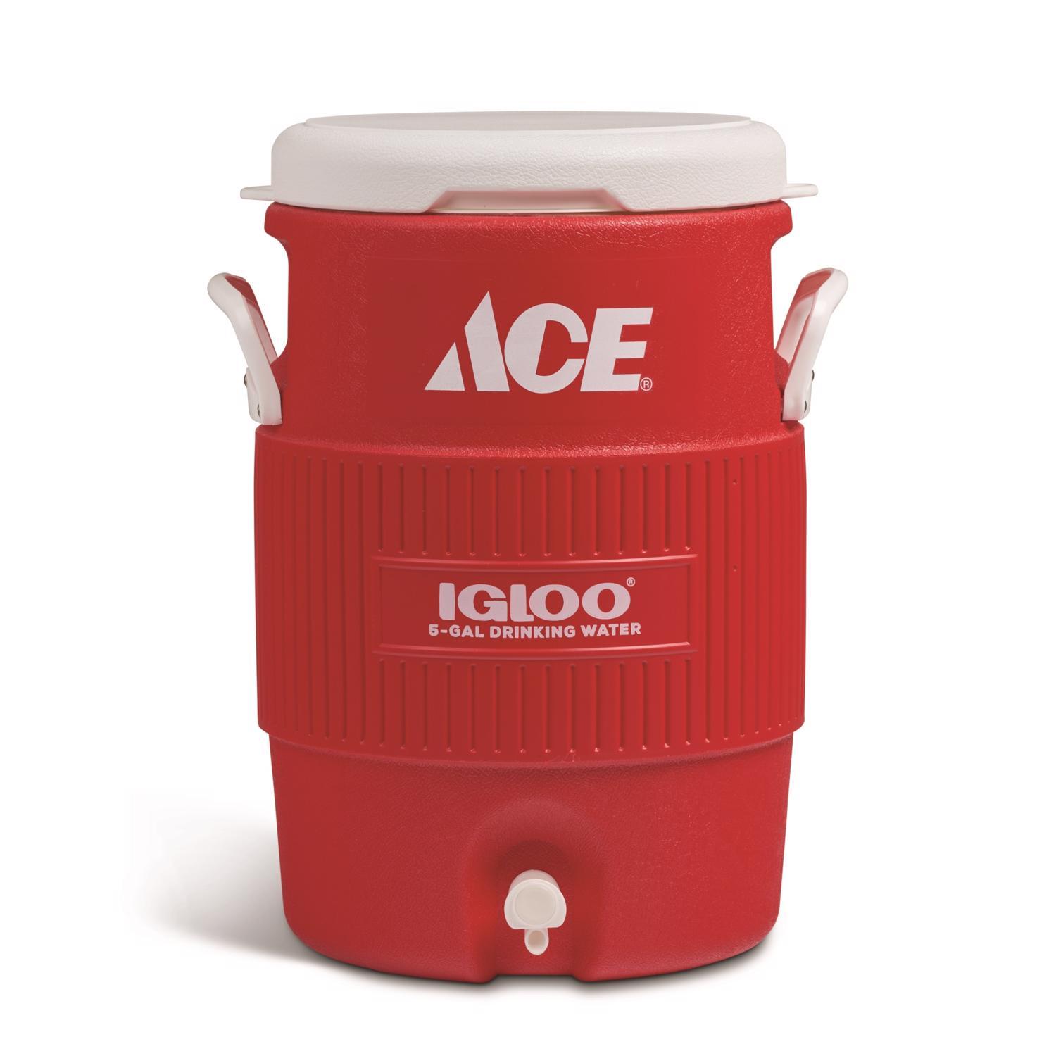 Igloo Ace Red/White gal Water Cooler Mfr# 42376 Ace Hardware