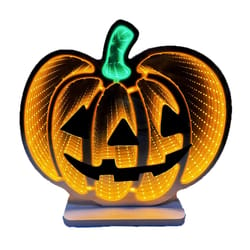 Celebrations Orange 192 ct 12 in. LED Prelit Pumpkin Halloween Decor