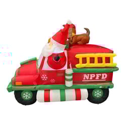 Celebrations 6.5 ft. Firetruck w/ Puppy Inflatable