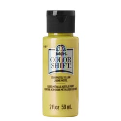 FolkArt Color Shift Metallic Pastel Yellow Craft Paint Exterior and Interior 2 oz