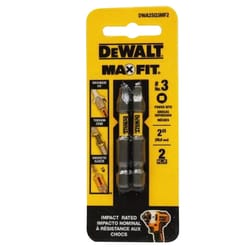 DeWalt MAXFIT Square 2 in. L SQ3 Screwdriver Bit Steel 2 pc