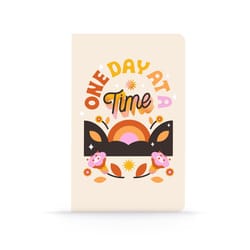 Denik 5 in. W X 8 in. L Sewn Bound Pink One Day at a Time Notebook