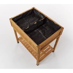 VegTrug 30 in. H X 22 in. W X 9.05 in. D Wood Herb Table Plant Liner Black