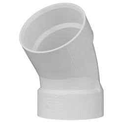 Charlotte Pipe Schedule 40 1-1/4 in. Hub X 1-1/4 in. D Hub PVC Elbow 1 pk