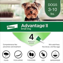Bayer Advantage II Liquid Dog Flea Drops Imidacloprid/Pyriproxyfen 0.056 oz