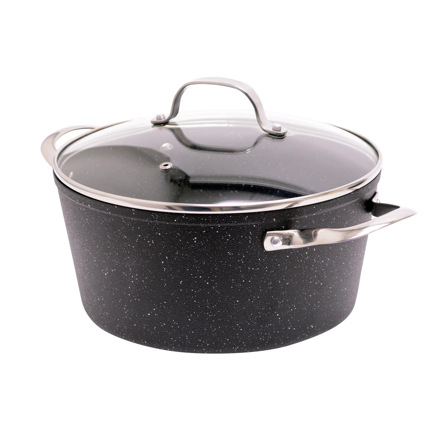 Starfrit The Rock Aluminum Stockpot 10 in. Black Sansujyuku sansujyuku.com