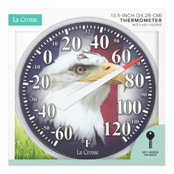 La Crosse Technology Eagle Dial Thermometer Plastic Multicolored 11.88 in.