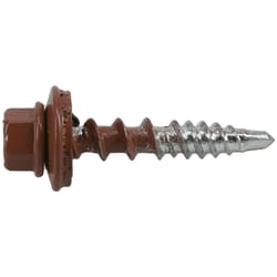 HILLMAN Power Pro No. 10 Ga. X 1 in. L Hex Drive Washer Head Coarse Roofing Screws