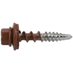 HILLMAN Power Pro No. 10 Ga. X 1 in. L Hex Drive Washer Head Coarse Roofing Screws