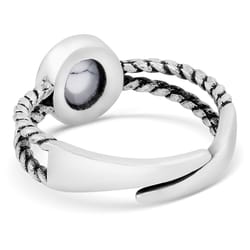 Montana Silversmiths Women's White Buffalo Adjustable Round Silver/White Ring One Size Fits Most