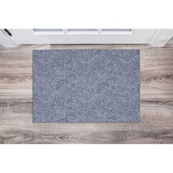 Linon Home Decor Peekay 2 ft. W X 3 ft. L Gray/Ivory Polyester Area Rug