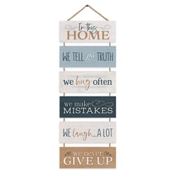 P Graham Dunn 26 in. H X 10 in. L Multicolor Wood In This Home Hanging Sign