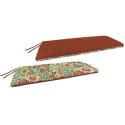 Jordan Manufacturing Brown Knife Edge Polyester Bench Cushion 3.5 in. H X 18 in. W X 48 in. L