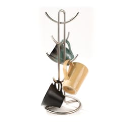 Spectrum Euro 7.25 in. L X 7.3 in. W X 17.5 in. H Silver Mug Holder