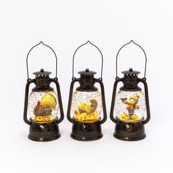 Gerson 8 in. Lighted Harvest Water Globe Lantern