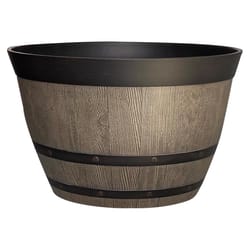 Southern Patio 9.1 in. H X 15.4 in. W X 15.4 in. D Resin Pinot Barrel White Birch