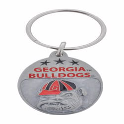 HILLMAN NCAA Tempered Steel Silver Split Ring Keychain