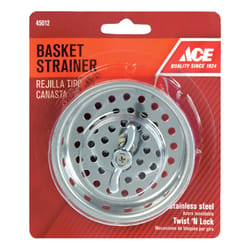 Ace 3-1/4 in. D Stainless Steel Stainless Steel Basket Strainer Assembly