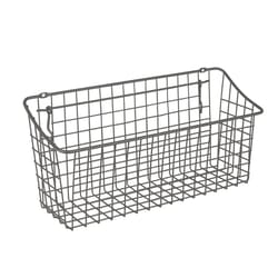 Spectrum 5.5 in. L X 15-1/2 in. W X 7 in. H Gray Wire Basket