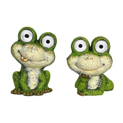 Alpine Ceramic Multi-color Frog Garden Statue