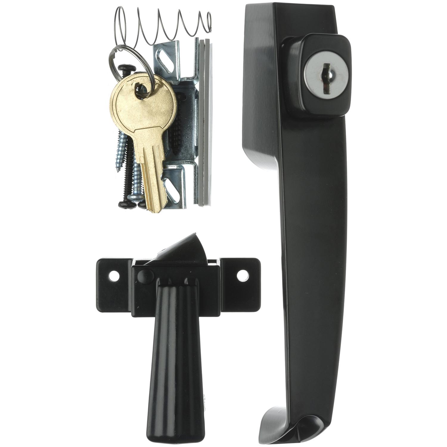 02-3815-374 Ace Black Black Steel Push Button Keyed Latch 1 pk sku 02-3815-374