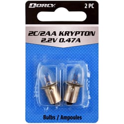 Dorcy 2C/2AA Krypton Flashlight Bulb 2.2 V Bayonet Base