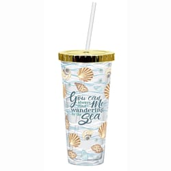 Oak Patch Gifts Coastal Straw Cup Plastic 1 pk