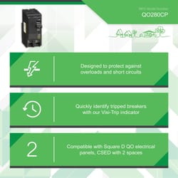 Square D QO 80 amps Plug In 2-Pole Circuit Breaker