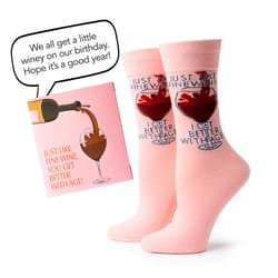 Two Left Feet Birthday Greeting Card Fine Wine