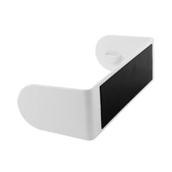 Spectrum White Plastic Wall Mount Folding Paper Towel Holder