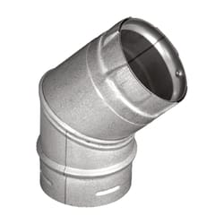 DuraVent 3 in. D X 3 in. D 45 deg Galvanized Steel Stove Pipe Elbow