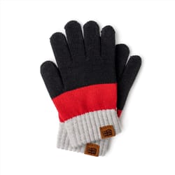 Britts Knits One Size Fits Most Gray/Red/Black Gloves