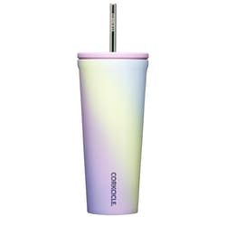 Corkcicle Cold Cup 24 oz Rainbow Unicorn BPA Free Insulated Straw Tumbler