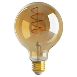 Satco G25 E26 (Medium) LED Bulb Amber 25 Watt Equivalence 1 pk