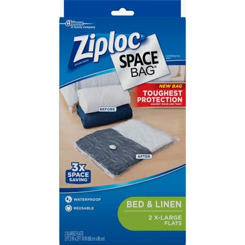 Ziploc Storage Bags for Clothes, Flexible Totes for Easy and Convenient  Storage, 1 Jumbo Bag 