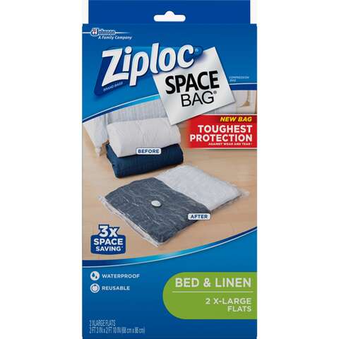 Ziploc Space Bag Clear Storage Tote 39.5 in. H X 26.5 in. W - Ace Hardware