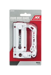 Ace 3.38 in. L White Steel Chain Door Guard