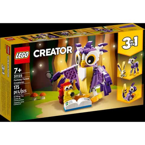 LEGO 31125 Creator 3in1 Fantasy Forest Creatures - Rabbit to Owl to  Squirrel Brick Built Figures