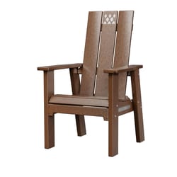 Breeo X Series Antique Mahogony Brown HDPE Frame Adirondack Chair