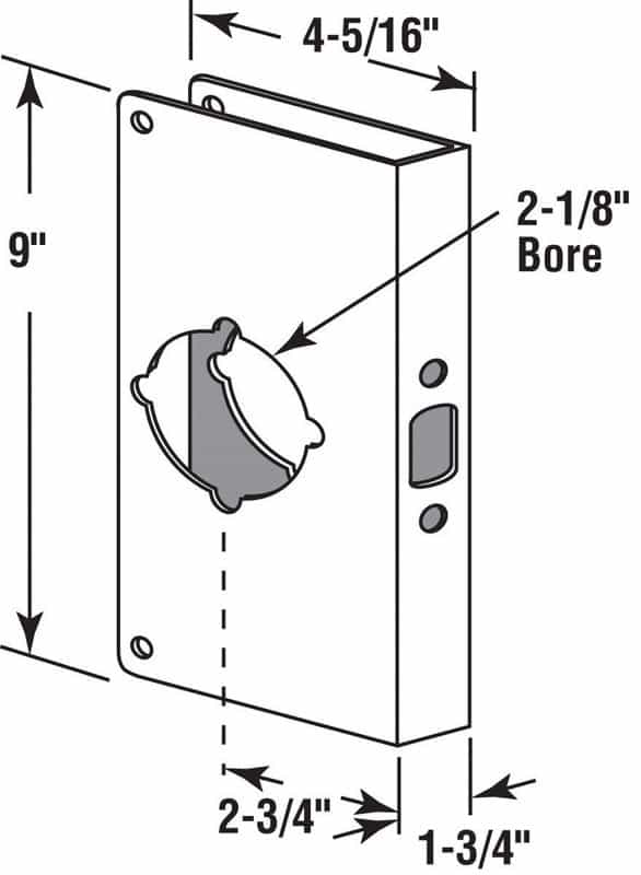Prime Line 9 In H X 4 31 In L Brass Plated Brass Lock And Door