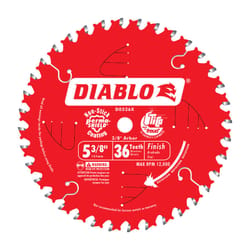Diablo 5-3/8 in. D X 10 mm TiCo Hi-Density Carbide Trim Saw Blade 36 teeth 1 pk
