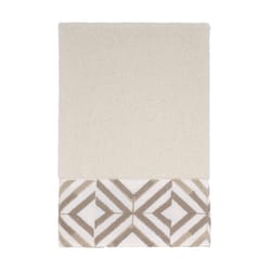Avanti Linens Harlow Ivory Polyester Concentric Diamonds Fingertip Towel 1 pc