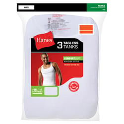 Hanes ComfortSoft M Sleeveless Men's Crew Neck white Tank Top