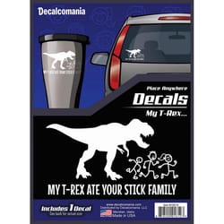 Decalcomania My T-Rex Ate Your Stick Family Car Sticker Vinyl 1 pk