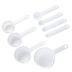 Chef Craft 1/4 1/3 1/2 1 cups Plastic White Measuring Cup