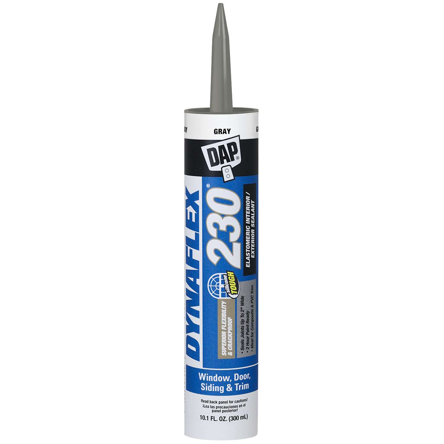 Dap Dynaflex 230 Gray Silicone Door, Trim and Window Sealant 10.1 oz ...